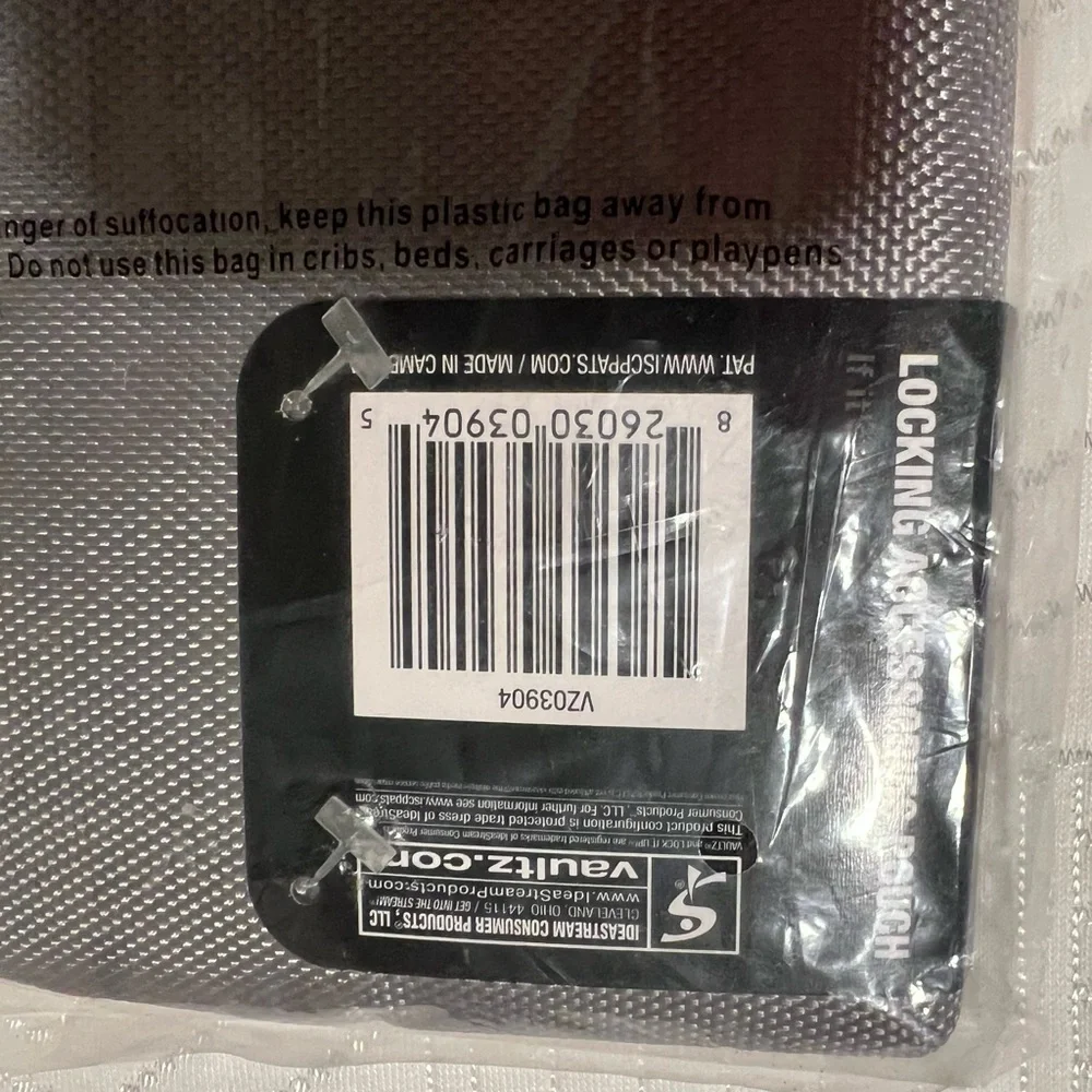 Gray Locking Accessory Pouch